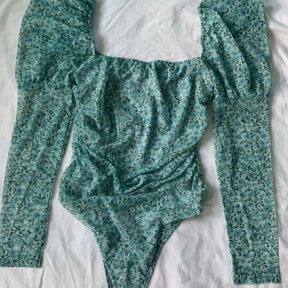 Floral Puff Sleeve Bodysuit
